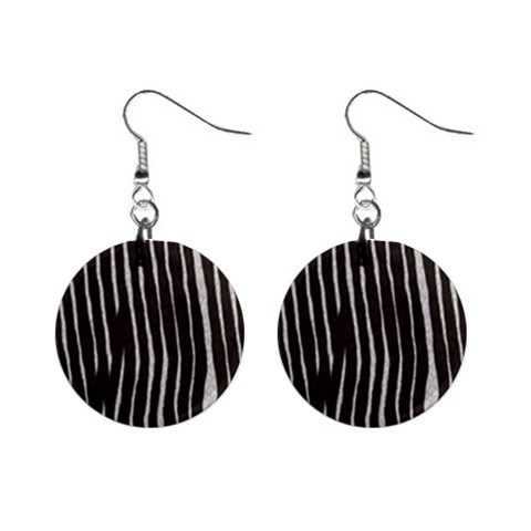 Zebra 1  Button Earrings from ArtsNow.com Front