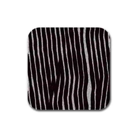 Zebra Rubber Square Coaster (4 pack) from ArtsNow.com Front