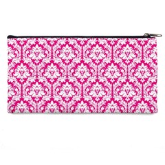 Hot Pink Damask Pattern Pencil Case from ArtsNow.com Back