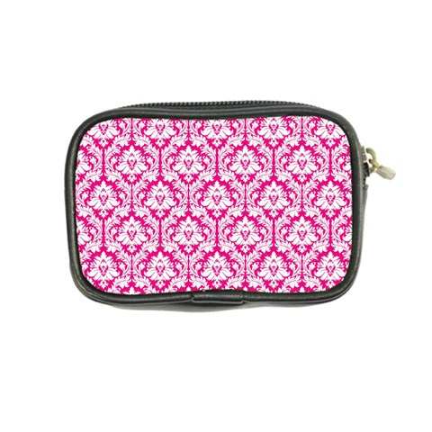 Hot Pink Damask Pattern Coin Purse from ArtsNow.com Back