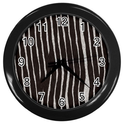 Zebra Wall Clock (Black) from ArtsNow.com Front