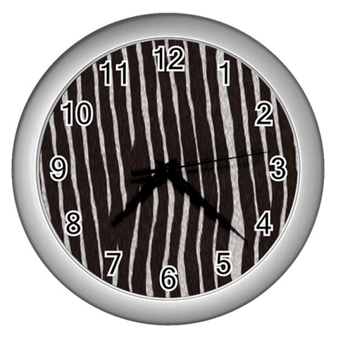 Zebra Wall Clock (Silver) from ArtsNow.com Front