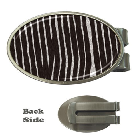 Zebra Money Clip (Oval) from ArtsNow.com Front