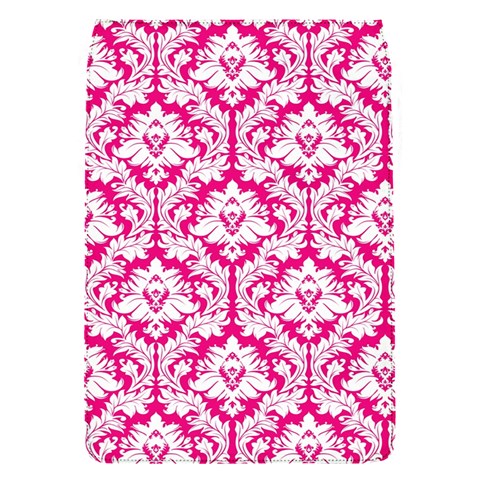 White On Hot Pink Damask Removable Flap Cover (Small) from ArtsNow.com Front