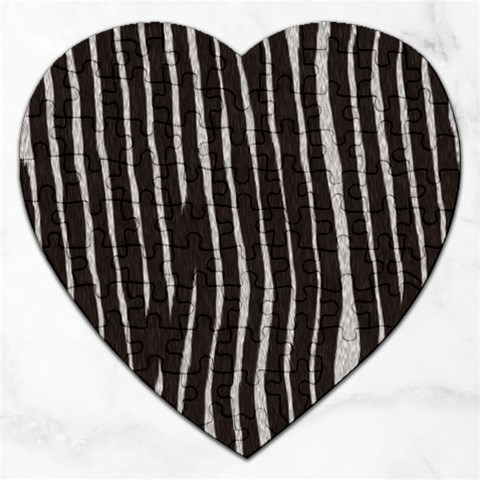 Zebra Jigsaw Puzzle (Heart) from ArtsNow.com Front