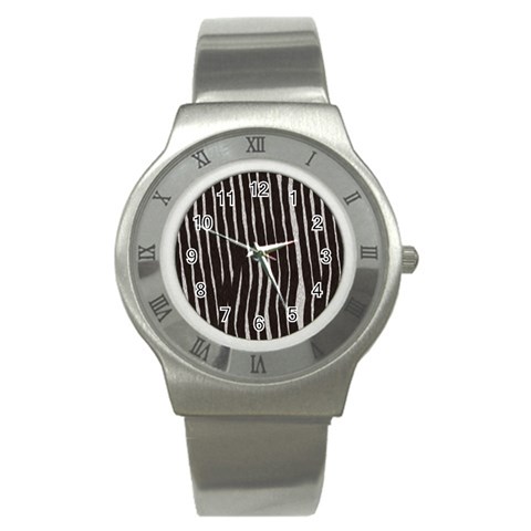 Zebra Stainless Steel Watch from ArtsNow.com Front