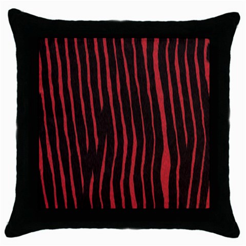 Zebra Throw Pillow Case (Black) from ArtsNow.com Front