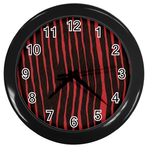 Zebra Wall Clock (Black) from ArtsNow.com Front