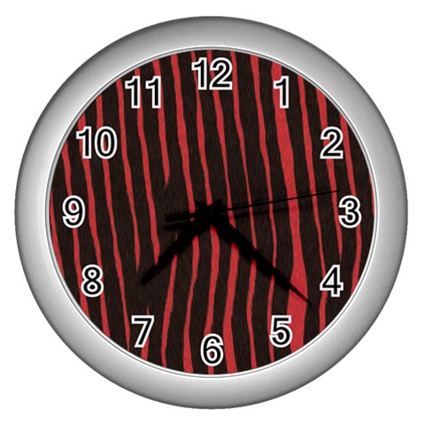 Zebra Wall Clock (Silver) from ArtsNow.com Front