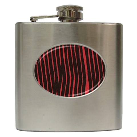 Zebra Hip Flask (6 oz) from ArtsNow.com Front