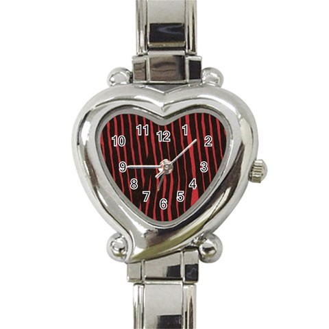 Zebra Heart Italian Charm Watch from ArtsNow.com Front