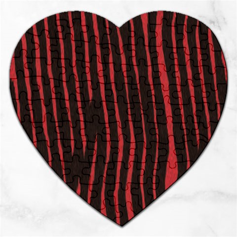 Zebra Jigsaw Puzzle (Heart) from ArtsNow.com Front