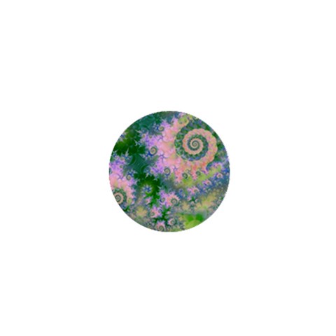 Rose Apple Green Dreams, Abstract Water Garden 1  Mini Button Magnet from ArtsNow.com Front