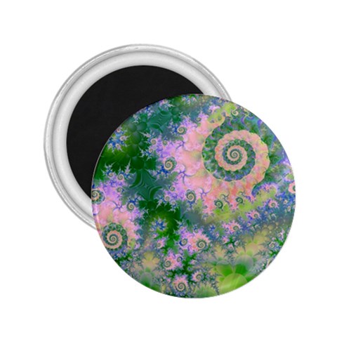 Rose Apple Green Dreams, Abstract Water Garden 2.25  Button Magnet from ArtsNow.com Front