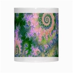 Rose Apple Green Dreams, Abstract Water Garden White Coffee Mug from ArtsNow.com Center