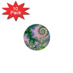 Rose Apple Green Dreams, Abstract Water Garden 1  Mini Button (10 pack)