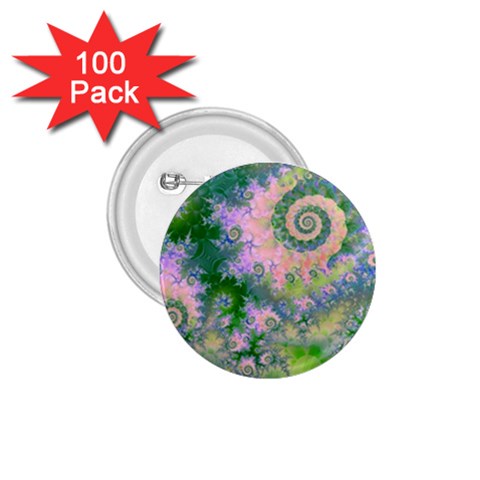 Rose Apple Green Dreams, Abstract Water Garden 1.75  Button (100 pack) from ArtsNow.com Front