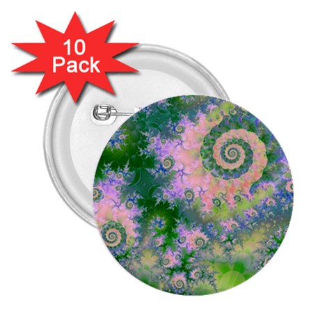 Rose Apple Green Dreams, Abstract Water Garden 2.25  Button (10 pack) from ArtsNow.com Front