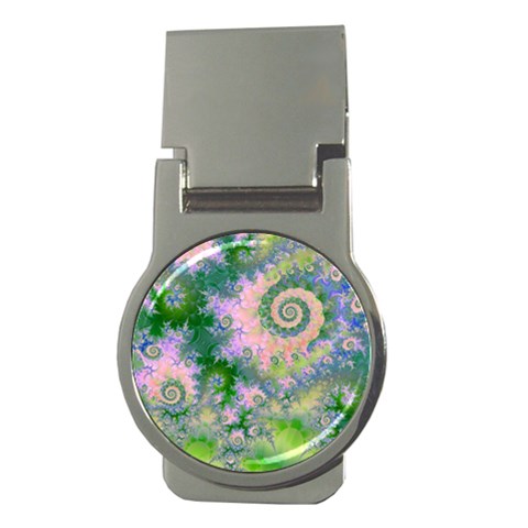 Rose Apple Green Dreams, Abstract Water Garden Money Clip (Round) from ArtsNow.com Front