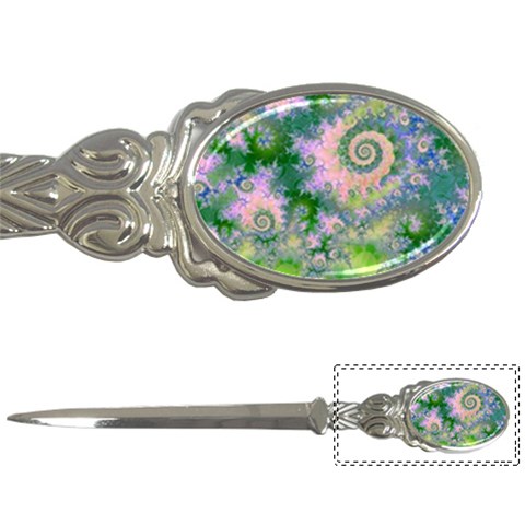 Rose Apple Green Dreams, Abstract Water Garden Letter Opener from ArtsNow.com Front