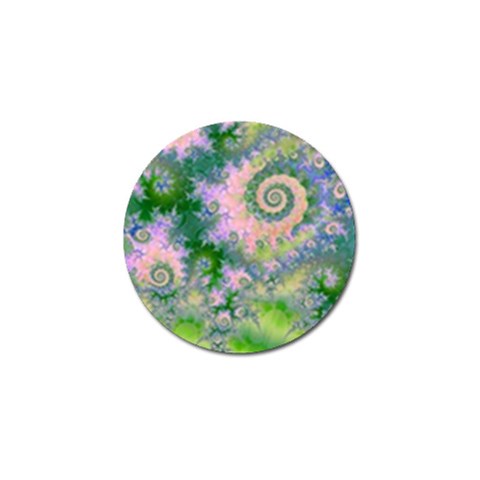 Rose Apple Green Dreams, Abstract Water Garden Golf Ball Marker from ArtsNow.com Front