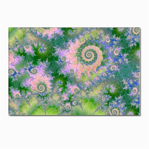 Rose Apple Green Dreams, Abstract Water Garden Postcard 4 x 6  (10 Pack) from ArtsNow.com Front