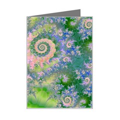 Rose Apple Green Dreams, Abstract Water Garden Mini Greeting Card from ArtsNow.com Left