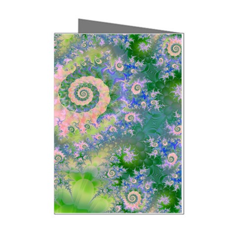 Rose Apple Green Dreams, Abstract Water Garden Mini Greeting Card (8 Pack) from ArtsNow.com Left