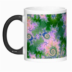 Rose Apple Green Dreams, Abstract Water Garden Morph Mug from ArtsNow.com Left