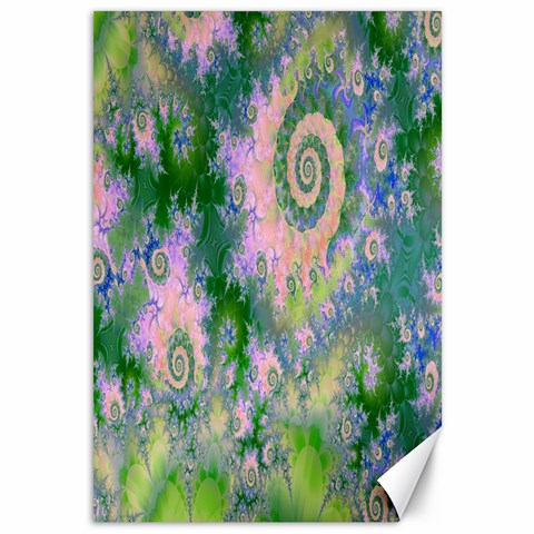 Rose Apple Green Dreams, Abstract Water Garden Canvas 12  x 18  (Unframed) from ArtsNow.com 11.88 x17.36  Canvas - 1