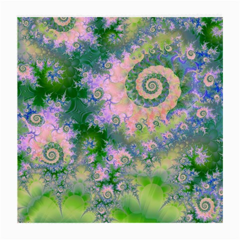 Rose Apple Green Dreams, Abstract Water Garden Glasses Cloth (Medium, Two Sided) from ArtsNow.com Front