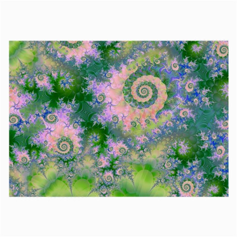 Rose Apple Green Dreams, Abstract Water Garden Glasses Cloth (Large) from ArtsNow.com Front