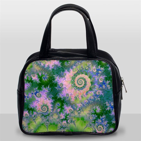 Rose Apple Green Dreams, Abstract Water Garden Classic Handbag (Two Sides) from ArtsNow.com Front