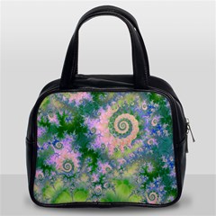 Rose Apple Green Dreams, Abstract Water Garden Classic Handbag (Two Sides) from ArtsNow.com Front