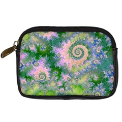 Rose Apple Green Dreams, Abstract Water Garden Digital Camera Leather Case from ArtsNow.com Front