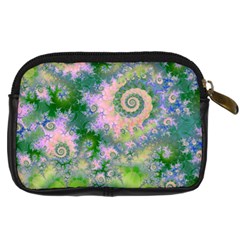 Rose Apple Green Dreams, Abstract Water Garden Digital Camera Leather Case from ArtsNow.com Back