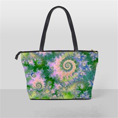 Rose Apple Green Dreams, Abstract Water Garden Large Shoulder Bag from ArtsNow.com Back