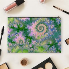 Rose Apple Green Dreams, Abstract Water Garden Cosmetic Bag (Large) from ArtsNow.com Back