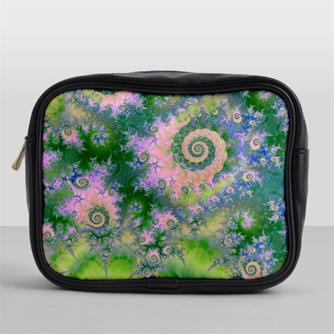 Rose Apple Green Dreams, Abstract Water Garden Mini Travel Toiletry Bag (One Side) from ArtsNow.com Front