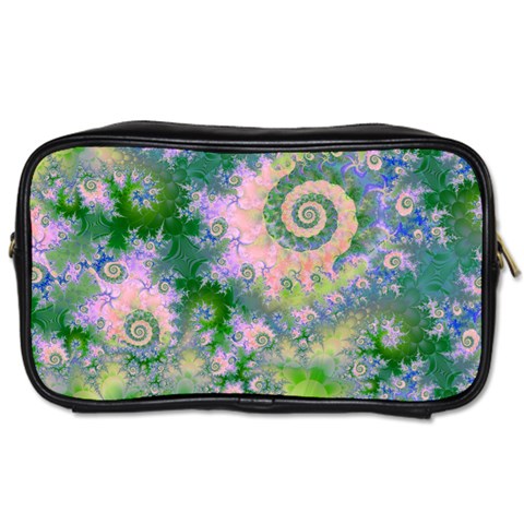 Rose Apple Green Dreams, Abstract Water Garden Travel Toiletry Bag (Two Sides) from ArtsNow.com Front