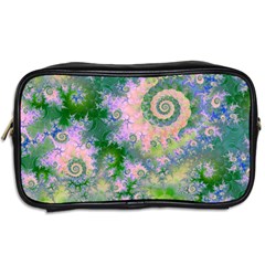 Rose Apple Green Dreams, Abstract Water Garden Travel Toiletry Bag (Two Sides) from ArtsNow.com Back