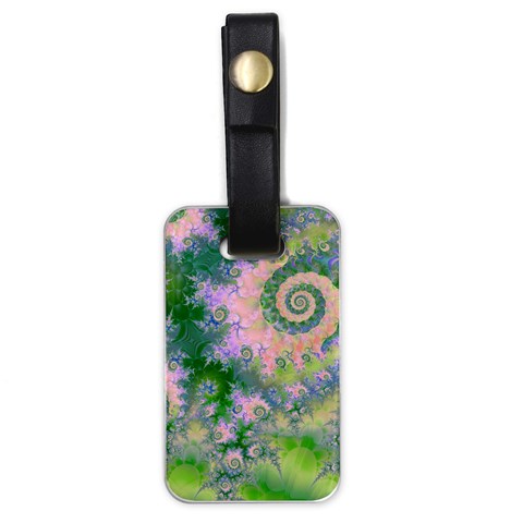 Rose Apple Green Dreams, Abstract Water Garden Luggage Tag (One Side) from ArtsNow.com Front