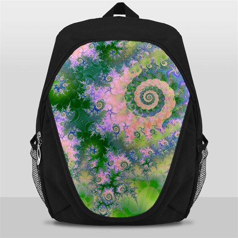 Rose Apple Green Dreams, Abstract Water Garden Backpack Bag from ArtsNow.com Front