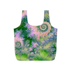 Rose Apple Green Dreams, Abstract Water Garden Reusable Bag (S) from ArtsNow.com Front