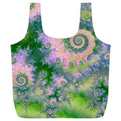 Rose Apple Green Dreams, Abstract Water Garden Reusable Bag (XL) from ArtsNow.com Front