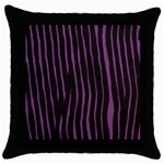 Zebra Throw Pillow Case (Black)