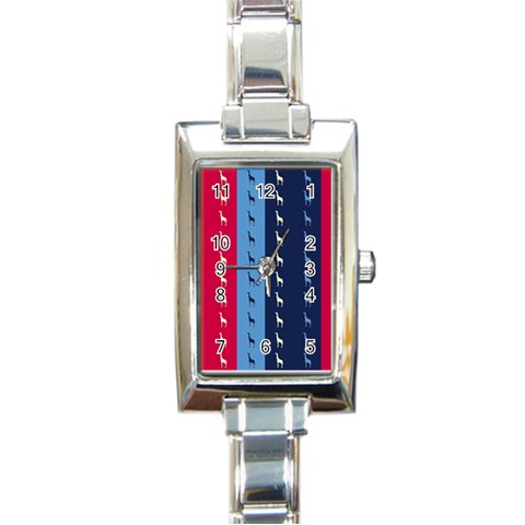 Giraffentapete Rectangular Italian Charm Watch from ArtsNow.com Front