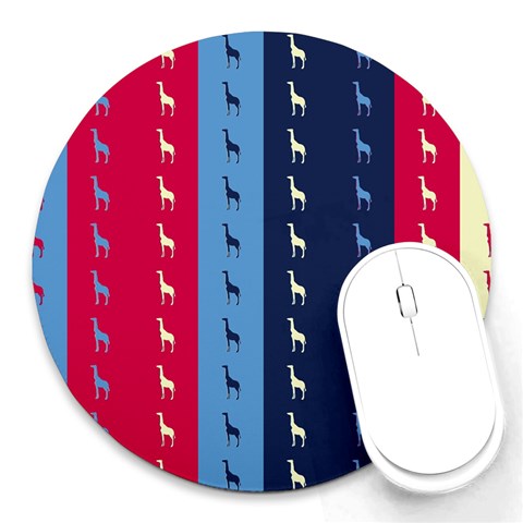 Giraffentapete 8  Mouse Pad (Round) from ArtsNow.com Front