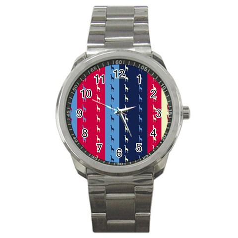 Giraffentapete Sport Metal Watch from ArtsNow.com Front