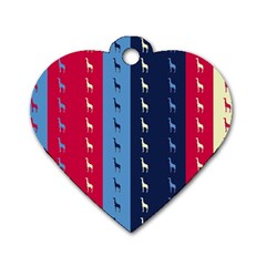 Giraffentapete Dog Tag Heart (Two Sided) from ArtsNow.com Back